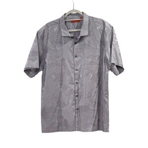 Tori Richard Gray Patterned Button Down Shirt